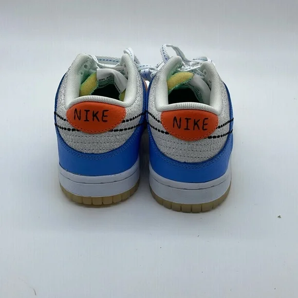 Used Nike Dunk Low Nike 101 GS Sneakers Shoes White DX3363-100 - Picture 4 of 5